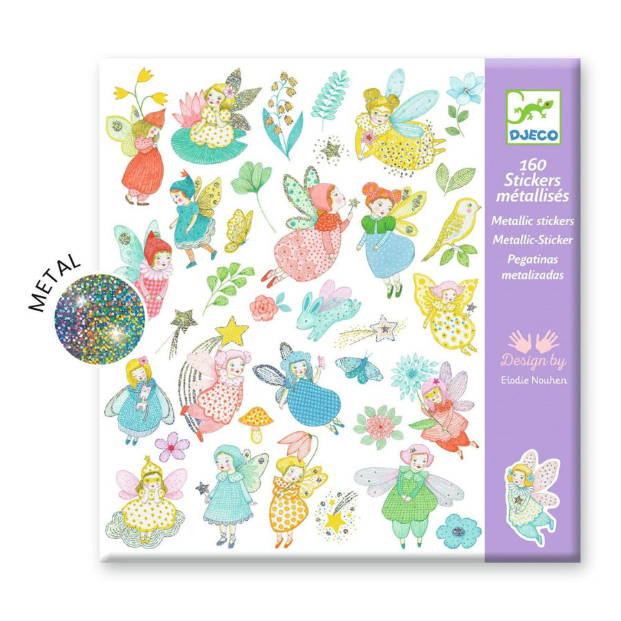 Djeco Kids Stickers - Sparkly Fairies, DJ09554