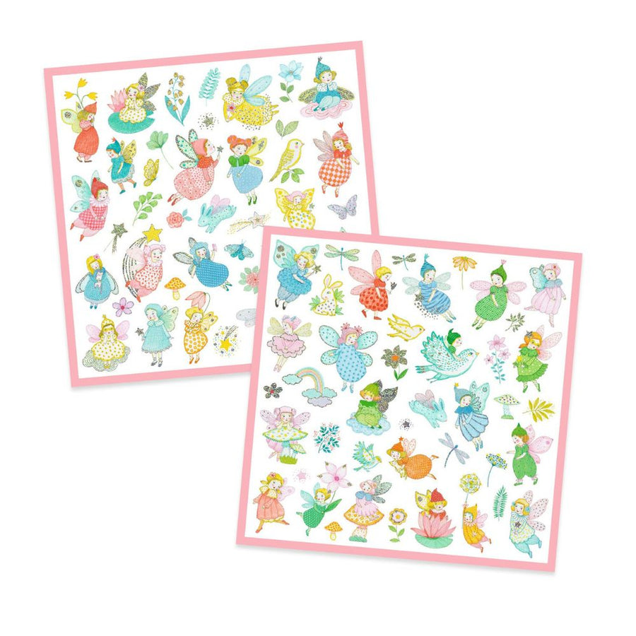 Djeco Kids Stickers - Sparkly Fairies, DJ09554