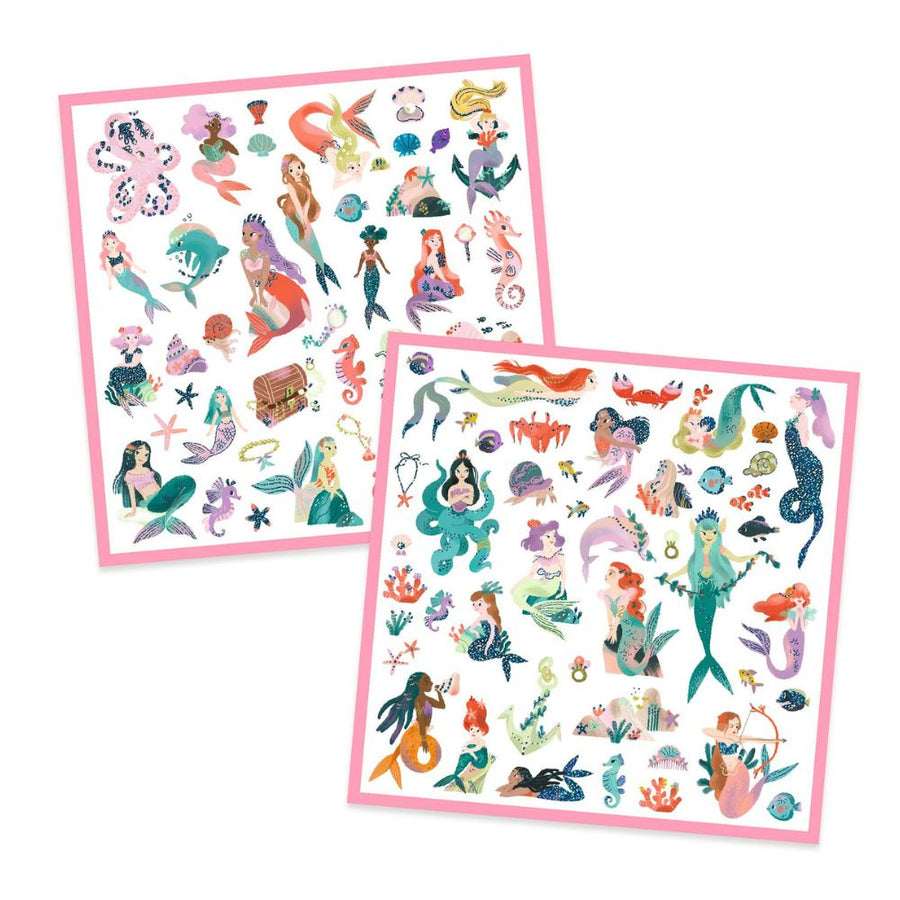 Djeco Kids Stickers - Sparkly Mermaids, DJ09553