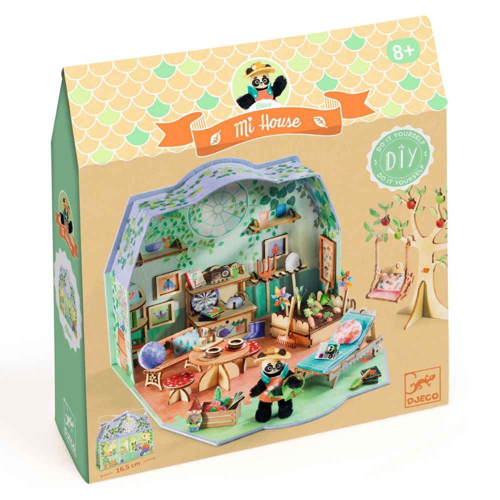 Djeco Mi House - Olive, Make Your Own Mini House with Figurines DJ08032