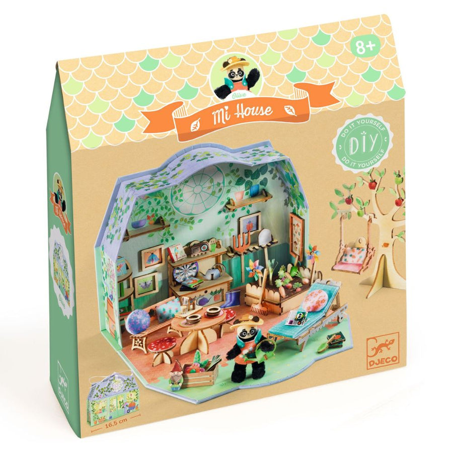 Djeco Mi House - Olive, Make Your Own Mini House with Figurines DJ08032