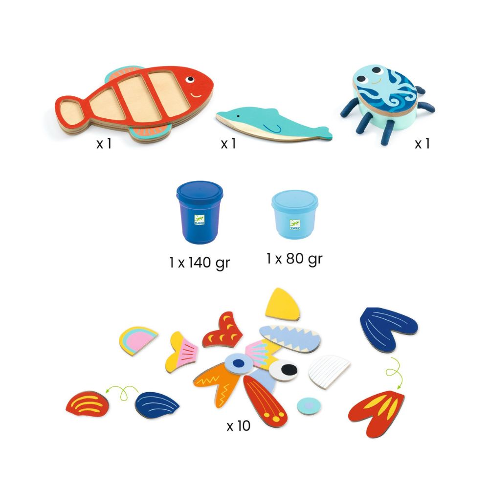 Djeco My Sea Creatures Modelling Clay DJ09036