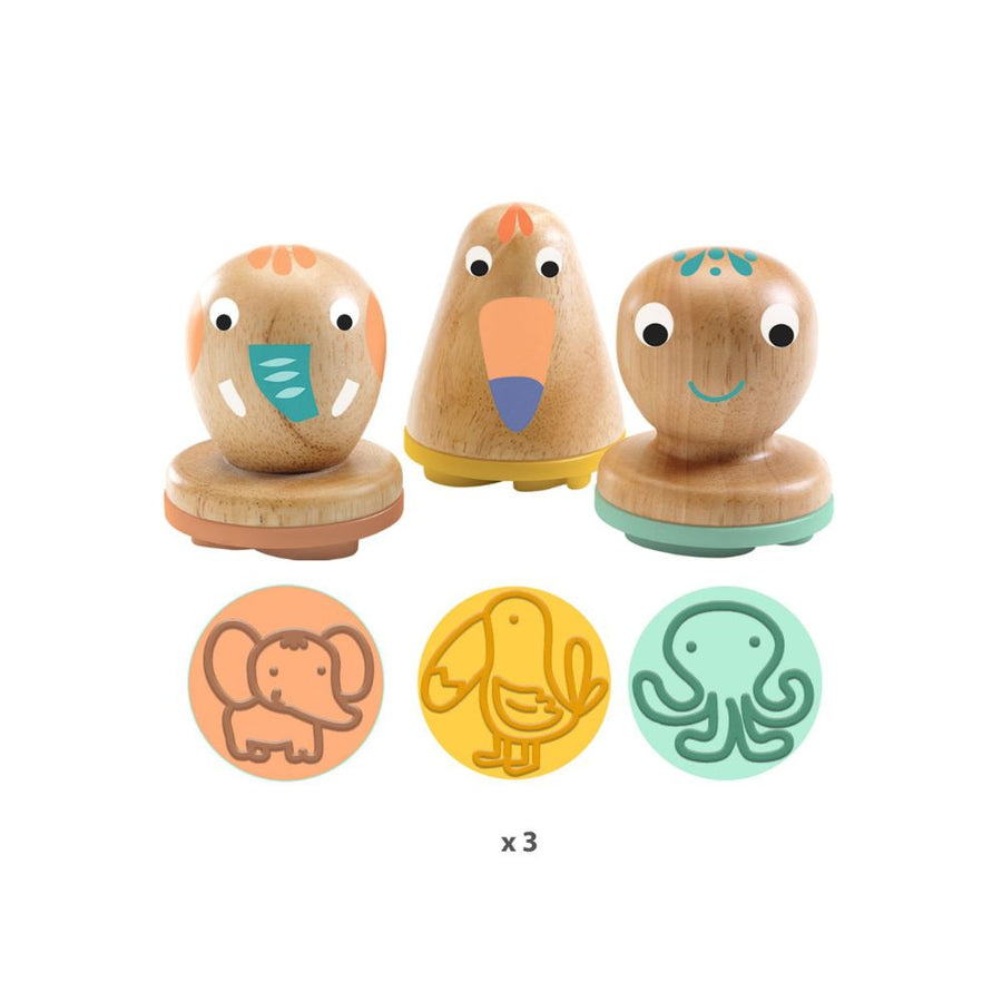 Djeco Myplastistamps Play Dough Stamps 18mths +