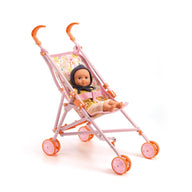 Djeco Pomea Baby Stroller - Pink Flowers