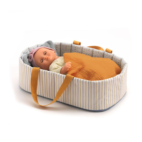 Djeco Pomea Bassinet Blue Djeco Pomea Djeco Dolls Crafts4Kids