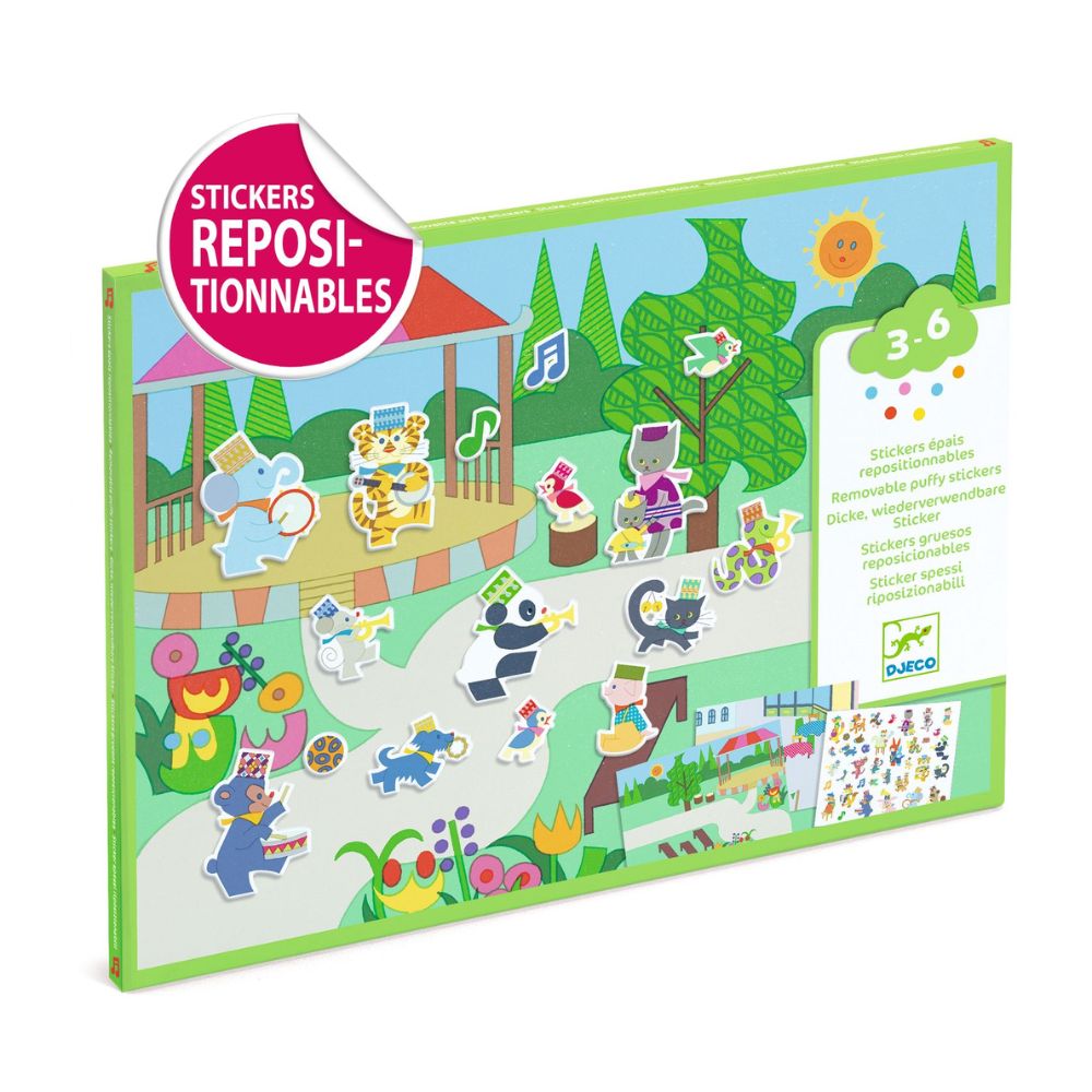 Djeco Repositionable Sticker Scenes To Make - Music Time
