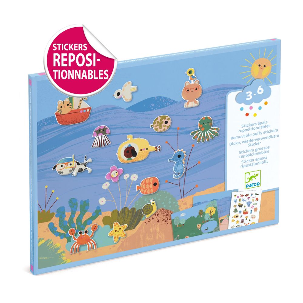 Craft Gifts For Kids | Djeco Reusable Sticker Scenes Summertime DJ09949 ...