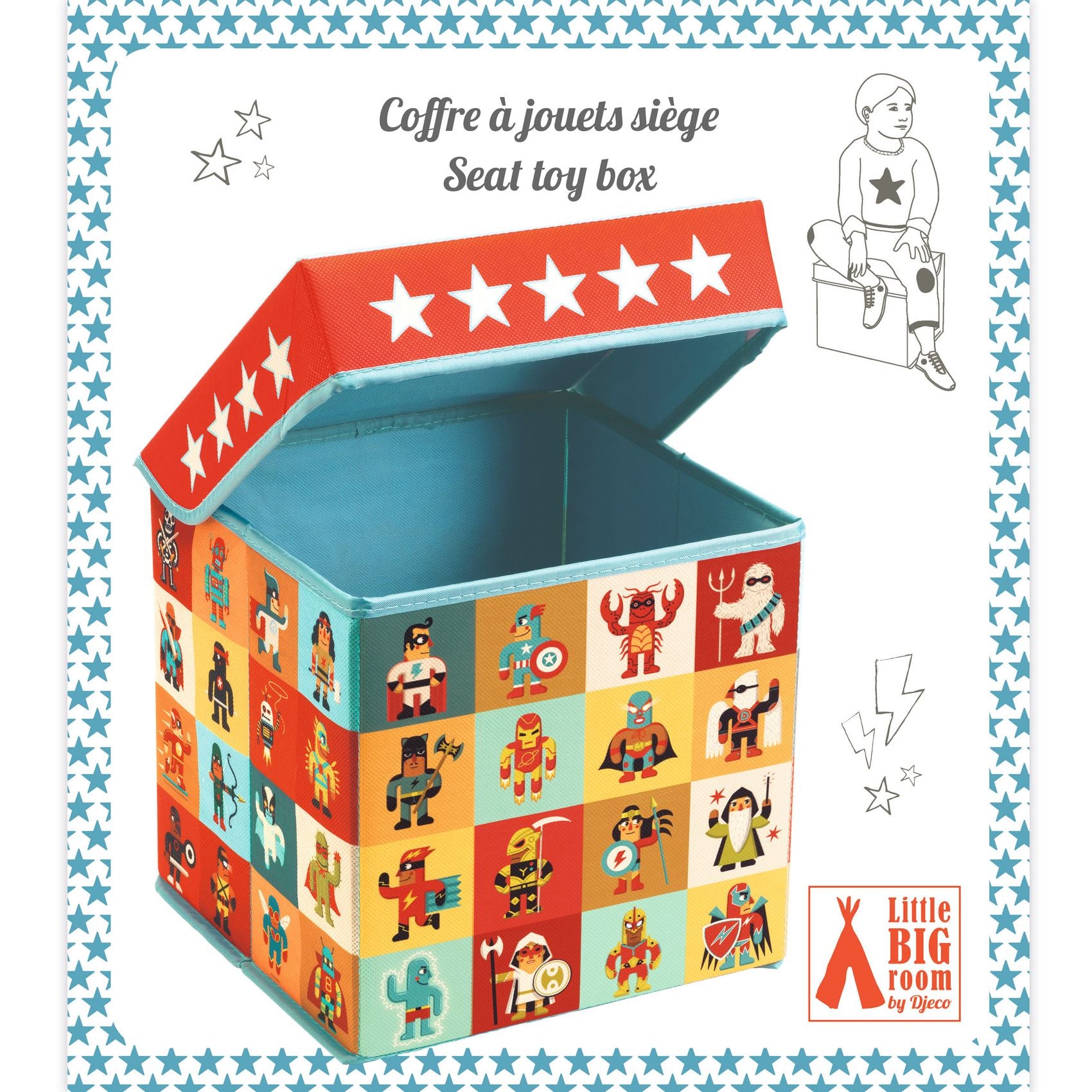 Djeco Seat Toy Box Stars DD04489 