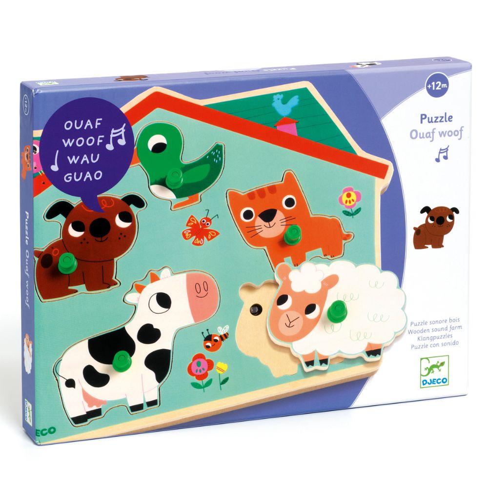 Djeco Wooden Sound Puzzles - Ouaf Woof DJ01707