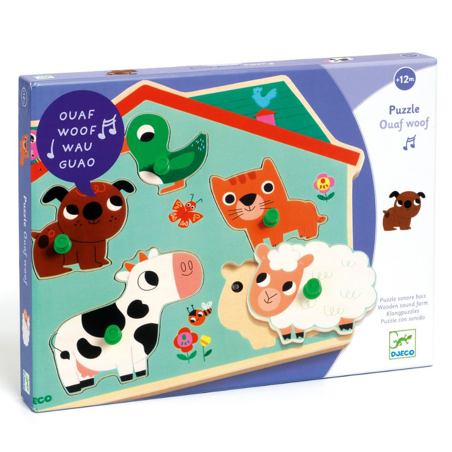 Djeco Wooden Sound Puzzles - Ouaf Woof DJ01707