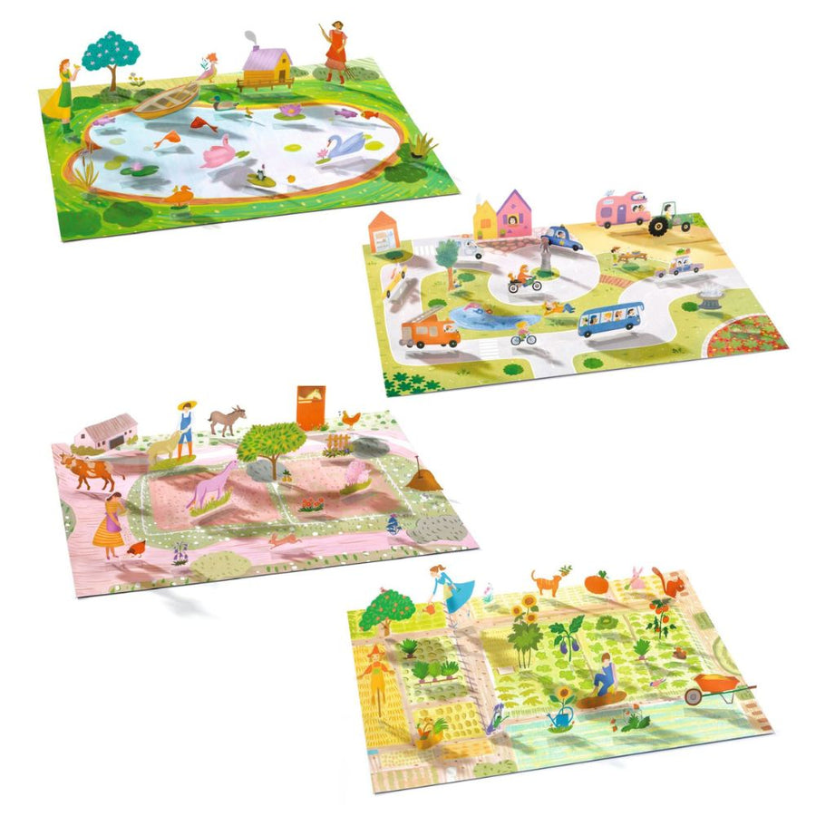 Djeco Sticker 3D Scenes To Make - Farm DJ00045