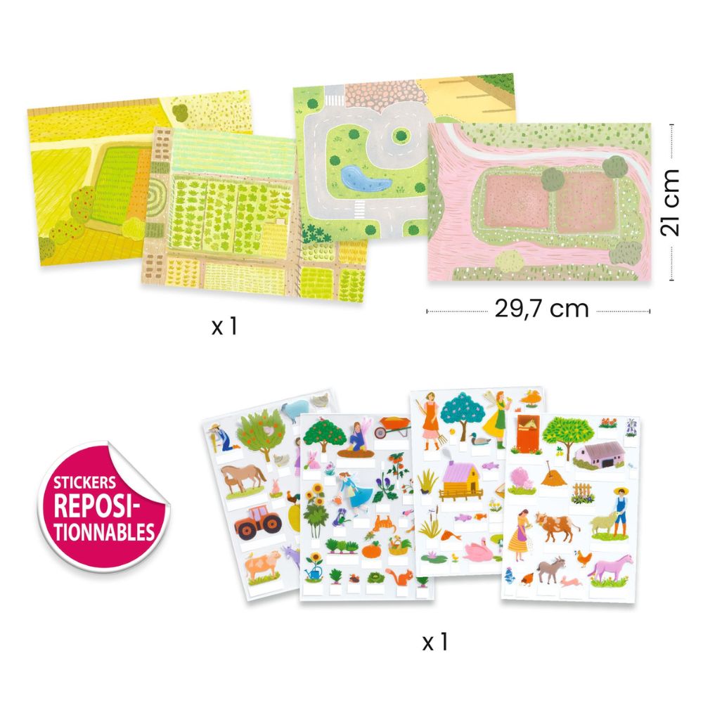 Djeco Sticker 3D Scenes To Make - Farm DJ00045