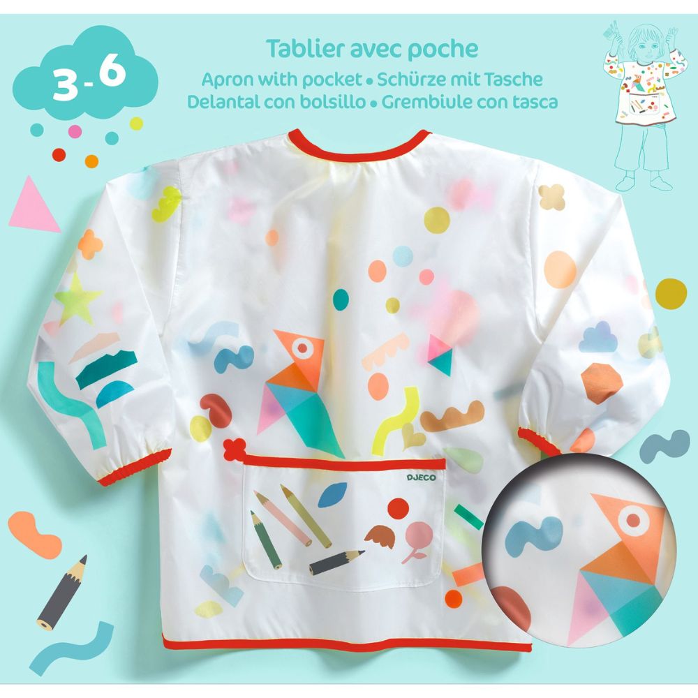 Kids Painting Apron With Pocket - 3-6 yrs
