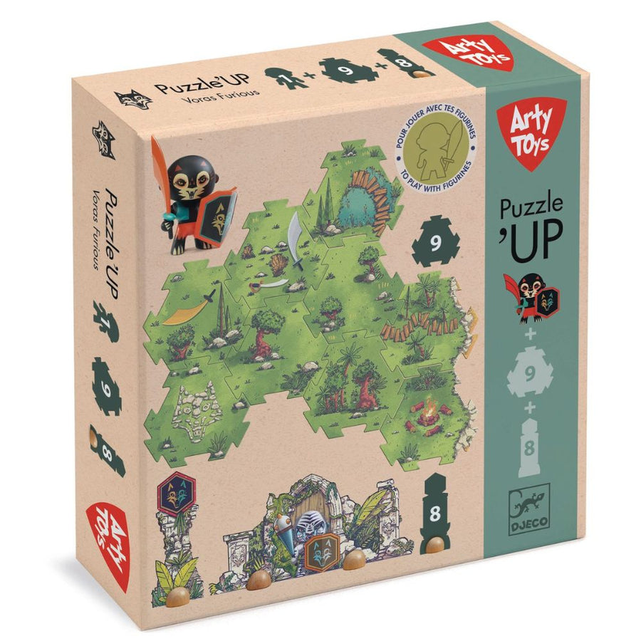 Djeco Arty Toys - Puzzl'Up Voras Furious - 18 pcs Floor Puzzle