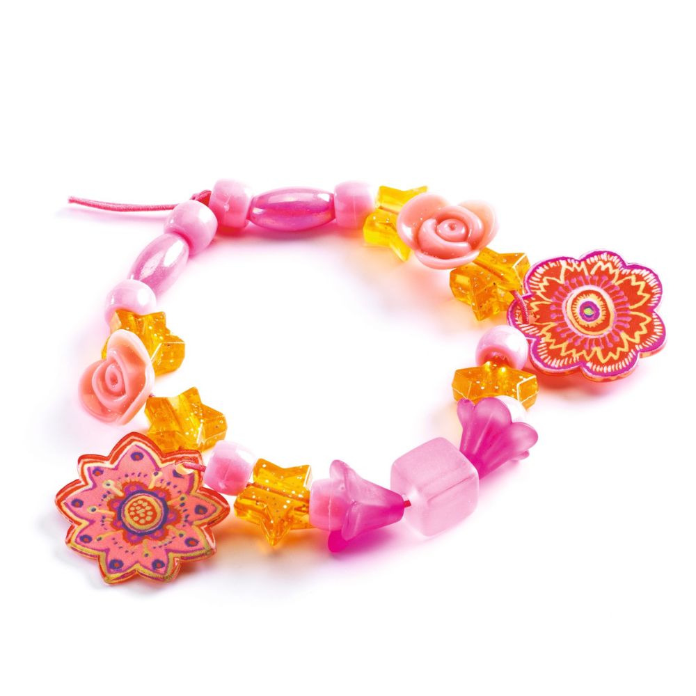 Djeco Fancy Threading Beads - Flowers DJ09854