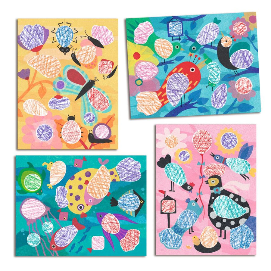 Djeco Colour Stop Fabulous Stencils Birdie &Co