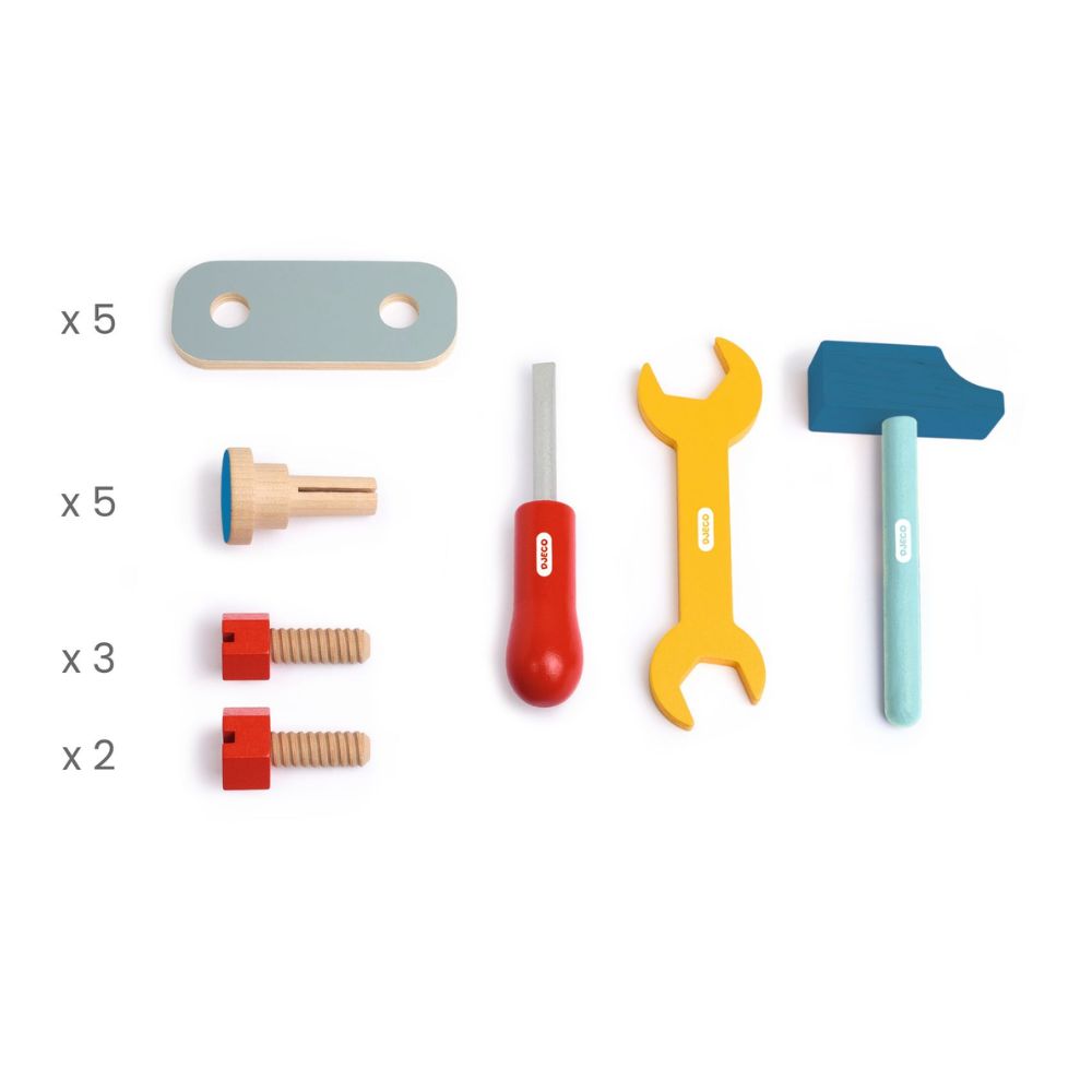 Djeco Bricotoo Wooden Workbench With Tools - Gifts For 3 Year Olds +