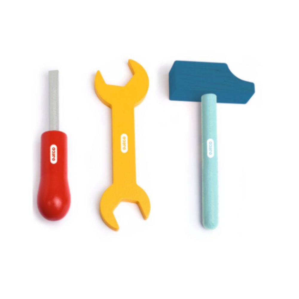 Djeco Bricotoo Wooden Workbench With Tools - Gifts For 3 Year Olds +