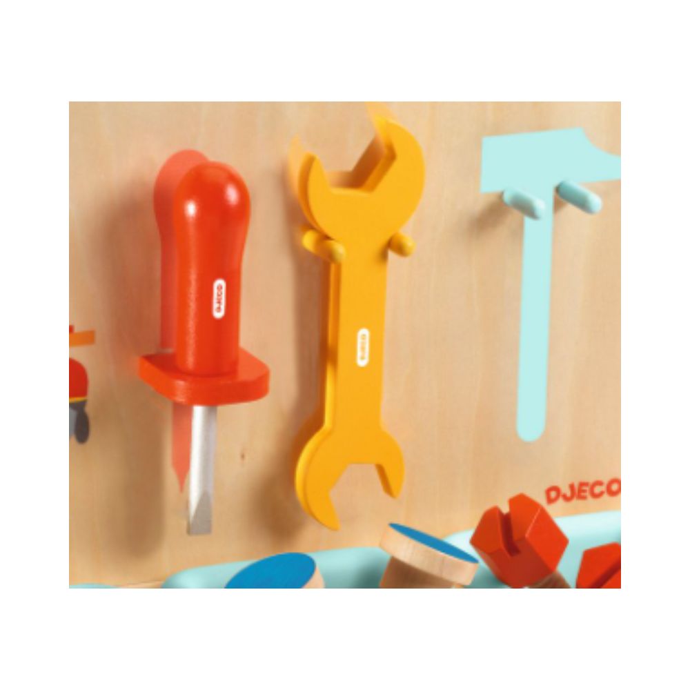 Djeco Bricotoo Wooden Workbench With Tools - Gifts For 3 Year Olds +