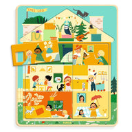 Djeco Wooden Puzzles - Chez Leo Layered Puzzle DJ01489