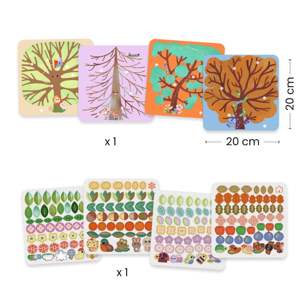 Djeco Collage Kit - Through The Seasons Crafts for Kids 3-6 yrs