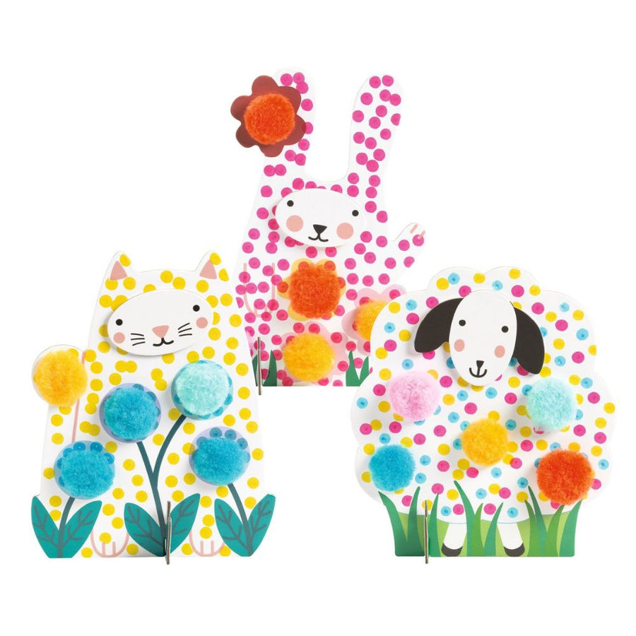 Djeco Colouring Dots and Pompoms - In The Grass DJ00965