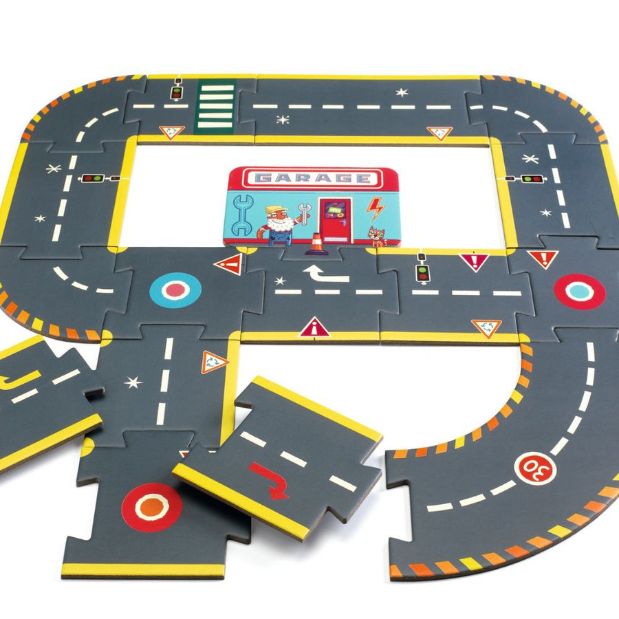 Djeco Crazy Motors Circuit Giant Floor Puzzle Race Track