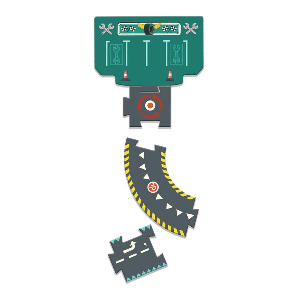 Djeco Crazy Motors - Circuit de ville - Giant Floor Puzzle