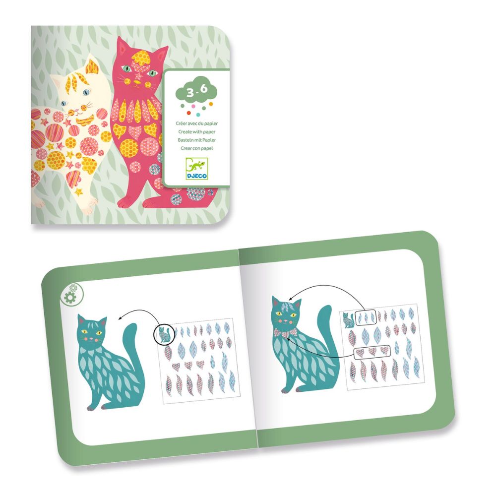 Djeco Create with Paper - Elodie's Cute Cats