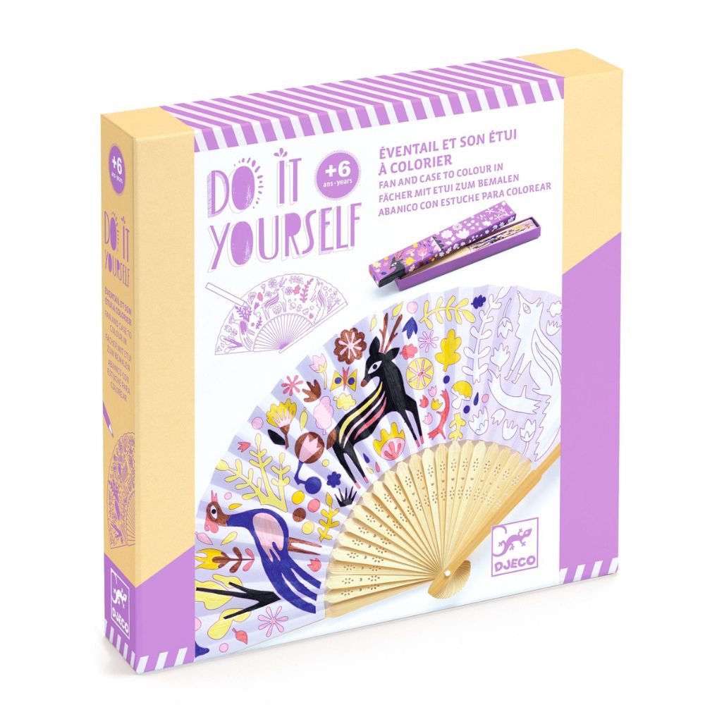 Djeco Do It Yourself - Woodland Beauty Fan To Colour DJ07945