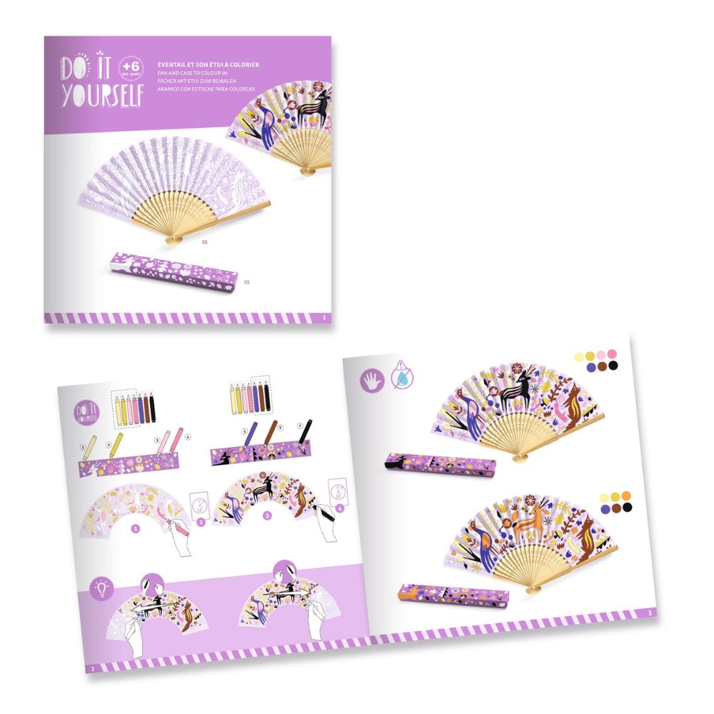 Djeco Do It Yourself - Woodland Beauty Fan To Colour DJ07945