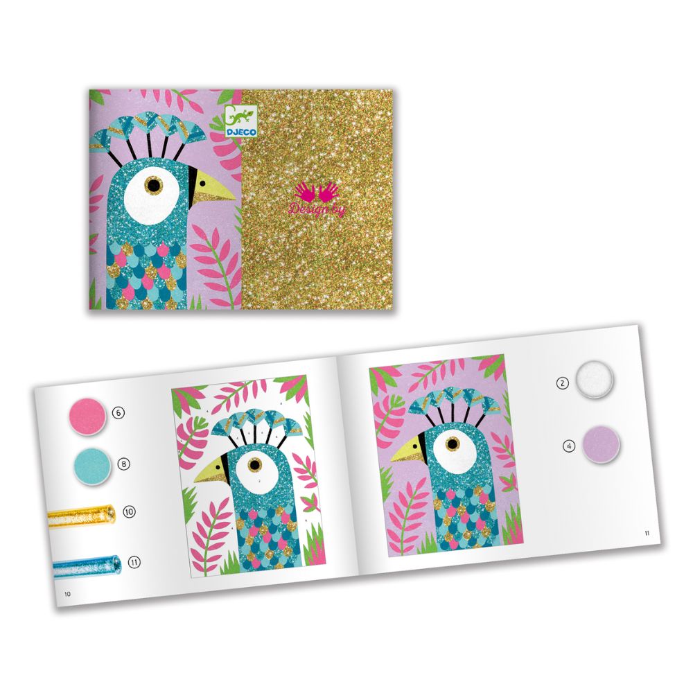 Djeco Sand and Glitter Dazzling Birds