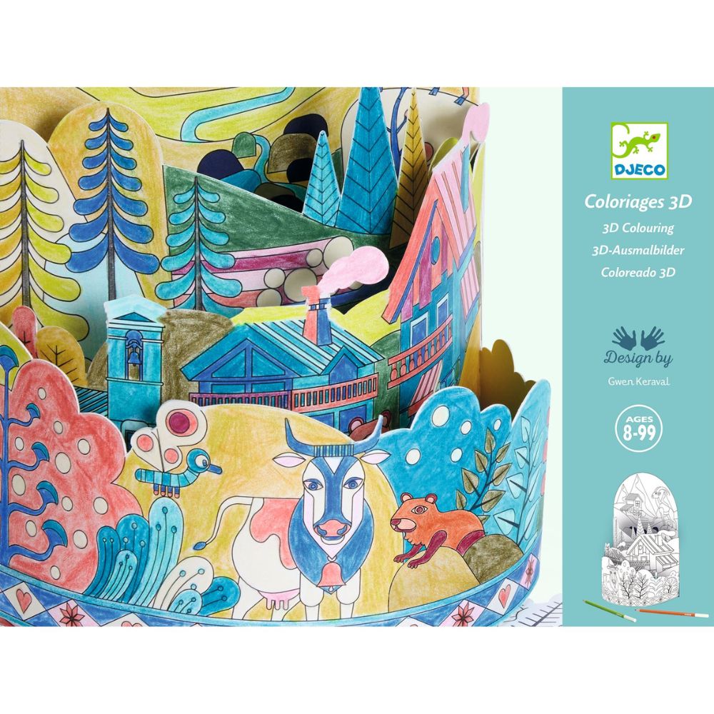 Djeco Diorama Colouring - Top Of The World DJ08743
