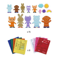 Djeco Do It Yourself - Funky Family - 15 Magnets to Decorate
