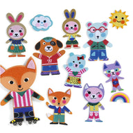 Djeco Do It Yourself - Funky Family - 15 Magnets to Decorate