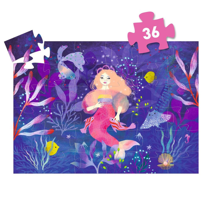Djeco Puzzles Ella The Mermaid 36 pcs - Gifts For 4 Year Old Girl