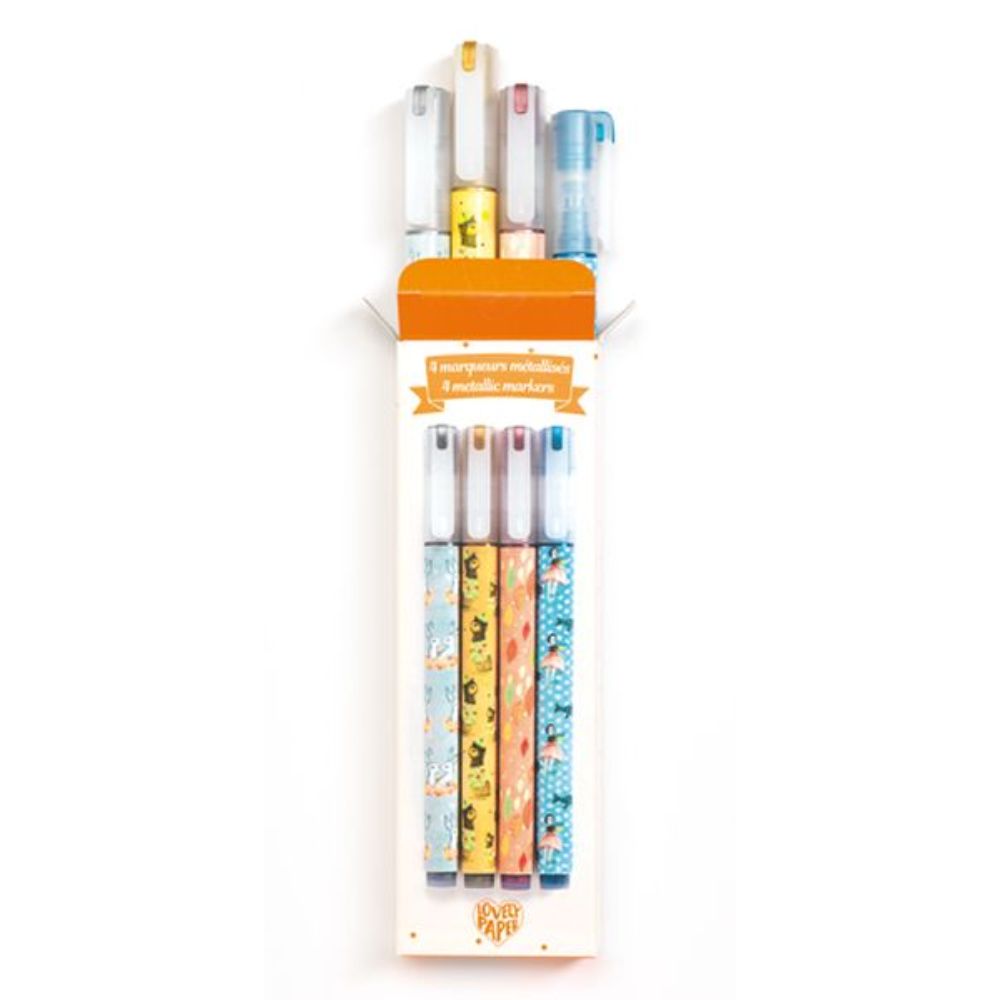 Djeco 4 Elodie Metallic Markers