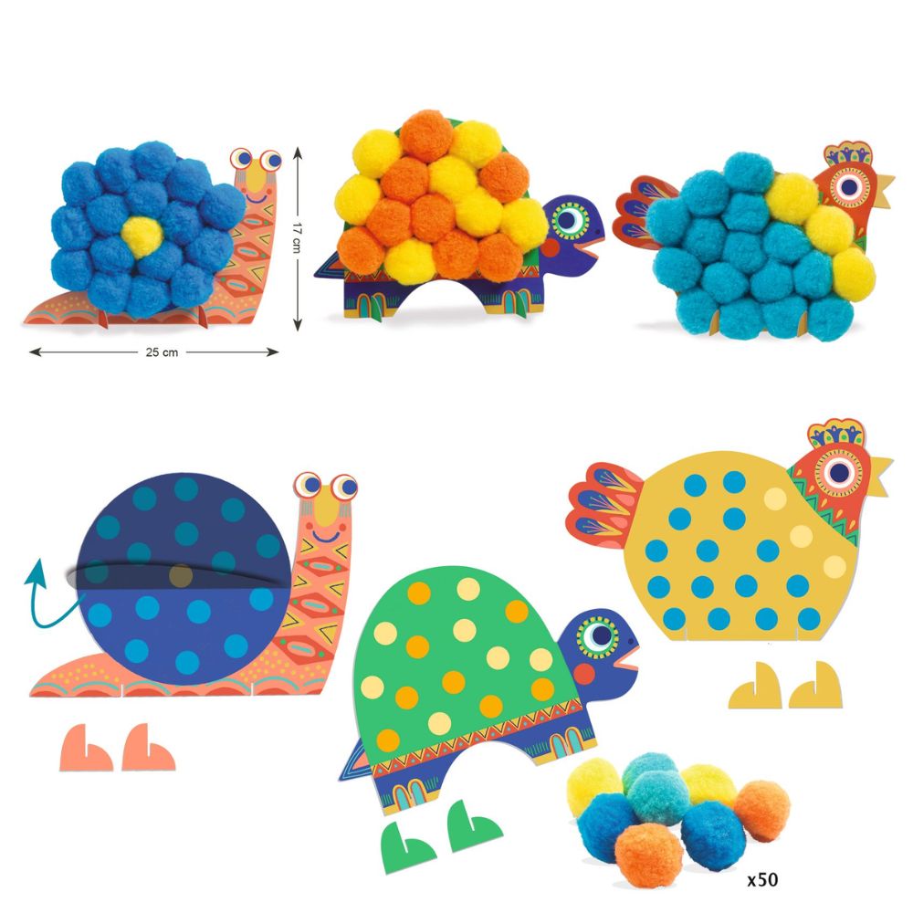 Djeco Collages - Fluffy Animals