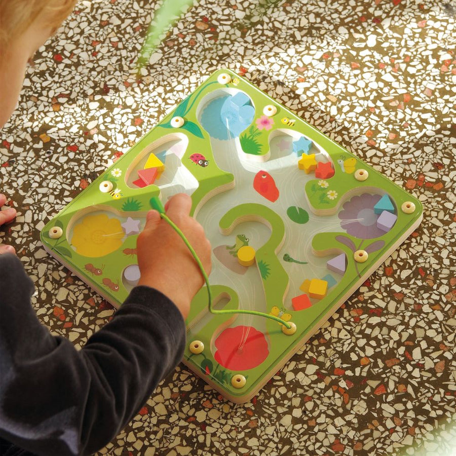 Djeco Educational Wooden Games - FrogyMaze DJ01614