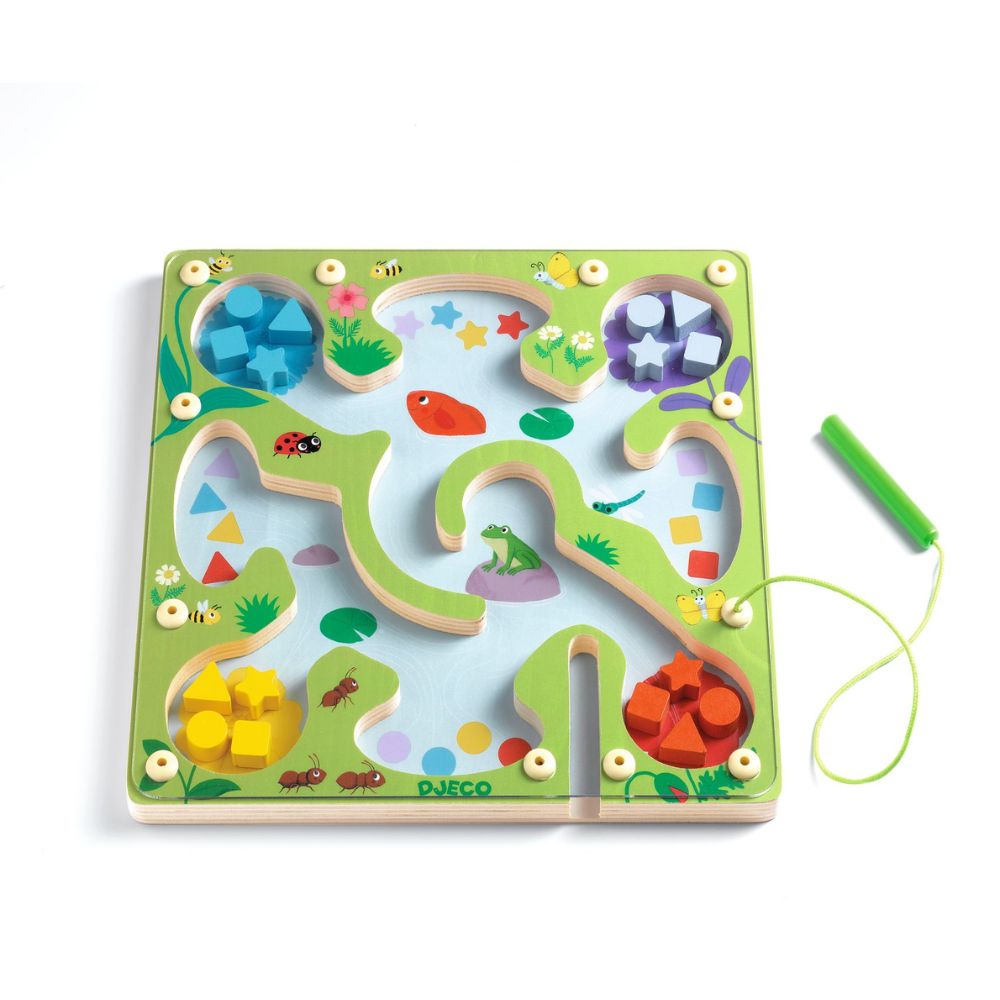 Djeco Educational Wooden Games - FrogyMaze DJ01614