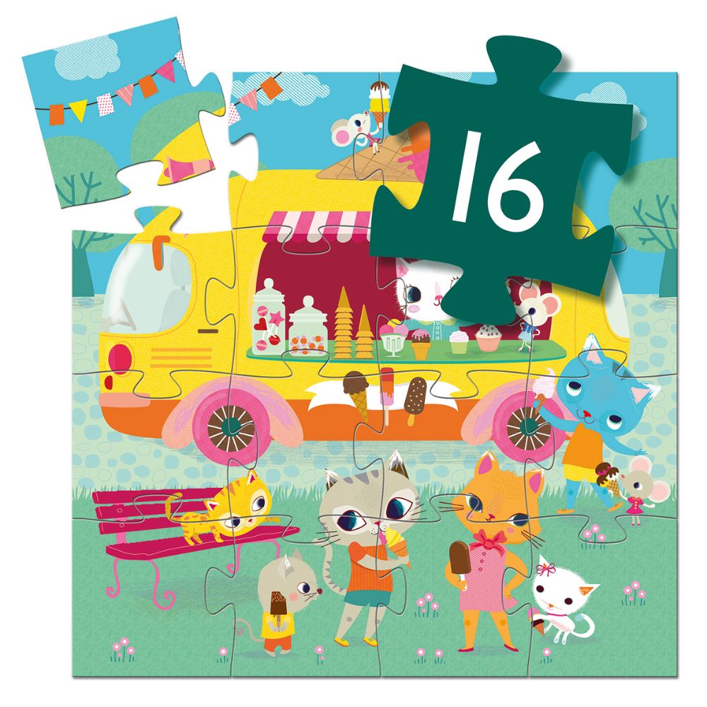 Djeco Silhouette Puzzle - Ice Cream Truck