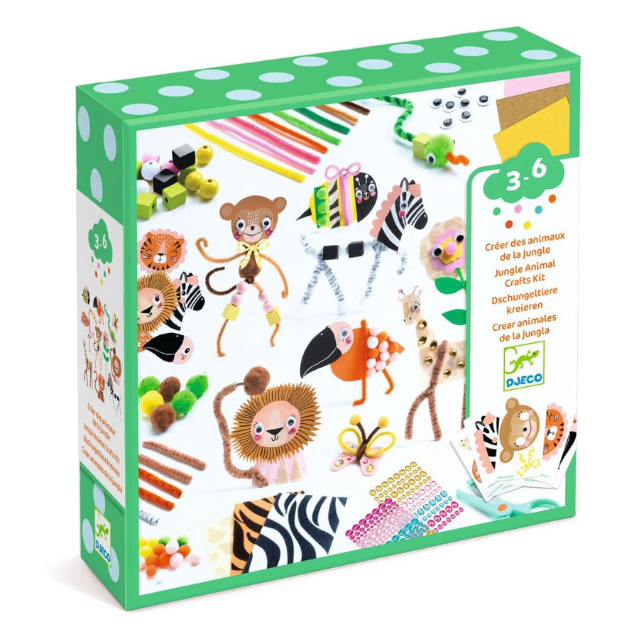 Djeco Make Your Own Jungle Animals Craft Kit