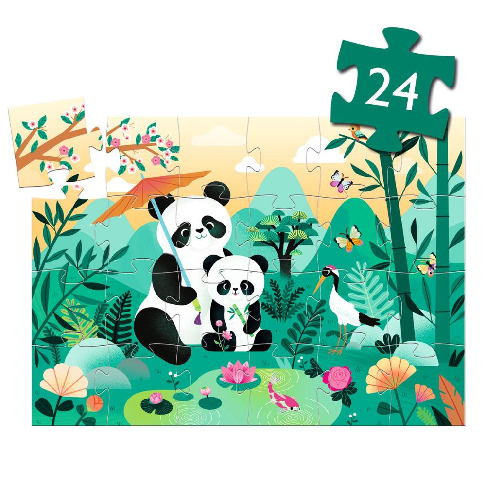 Djeco Silhouette Puzzle - Leo the Panda 24 pieces DJ07282