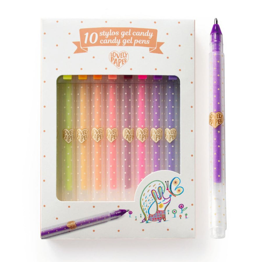 Djeco Lovely Paper - 10 Candy Gel Pens