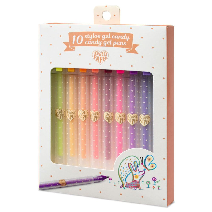 Djeco Lovely Paper - 10 Candy Gel Pens