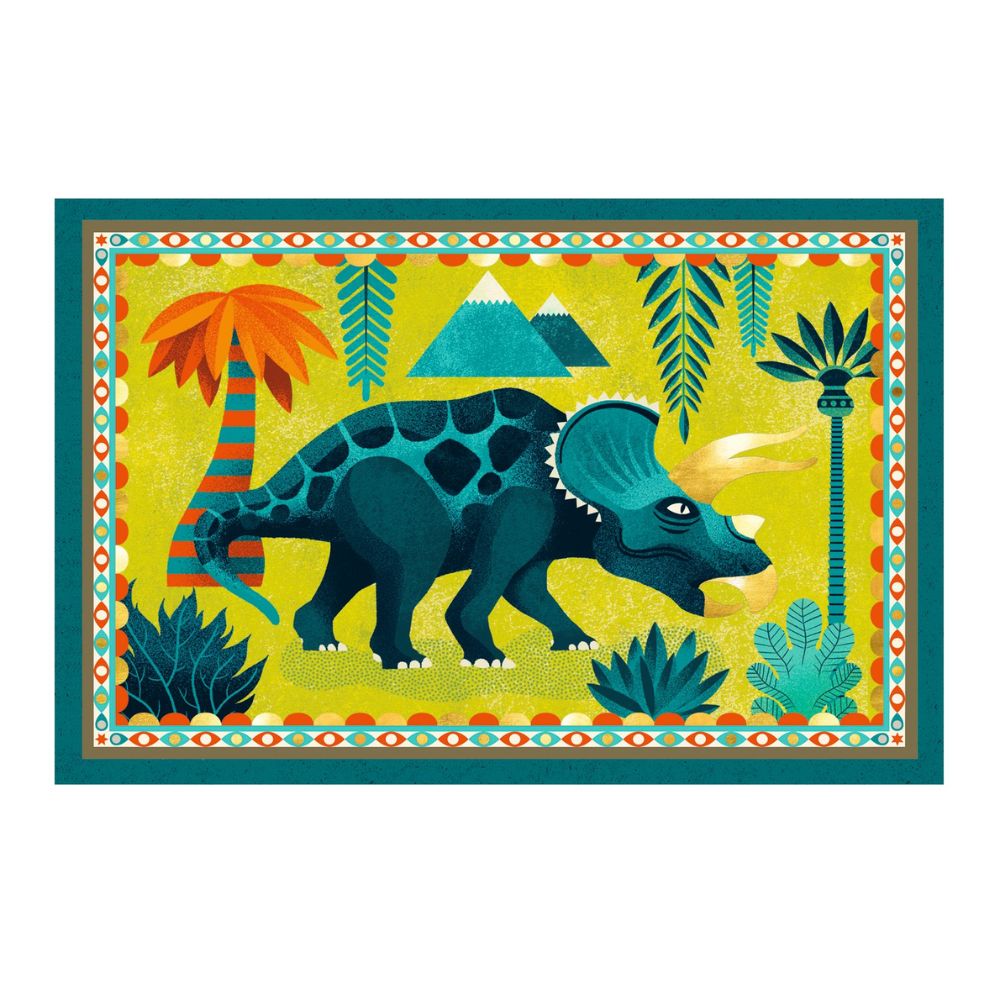 Djeco Lovely Paper - 8 Invitations & Stickers - Dinosaurs DD03497