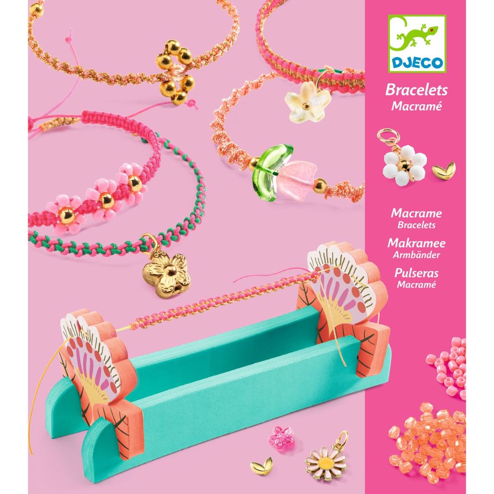 Djeco Macrame Bracelets to Make - Pink DJ00035