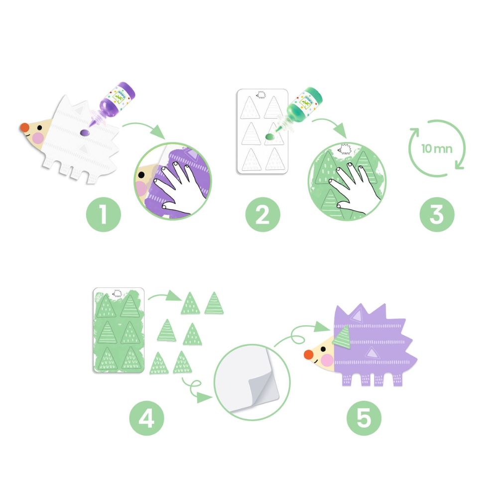 Toddler Crafts Djeco Magic Finger Painting Kit - 18 mths+