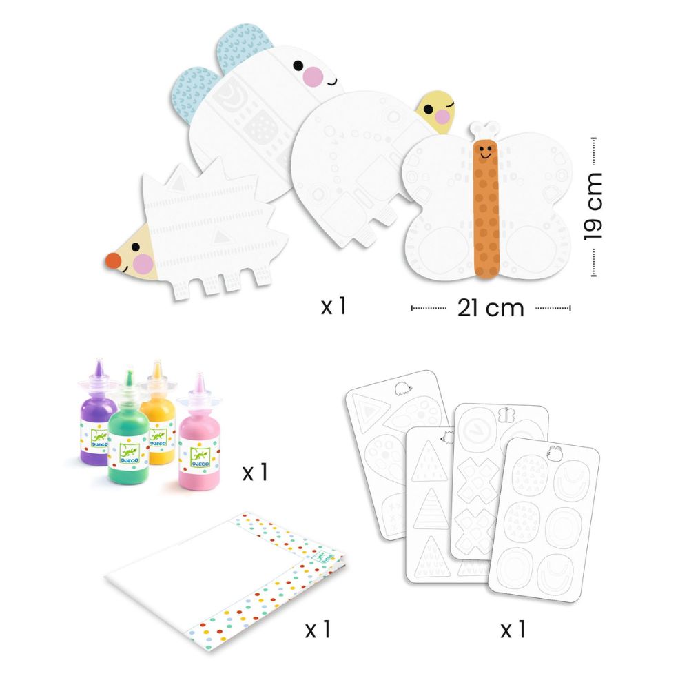 Toddler Crafts Djeco Magic Finger Painting Kit - 18 mths+
