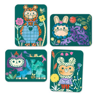 Djeco Magic Reveal Painting - Dressed-Up Animals DJ00094